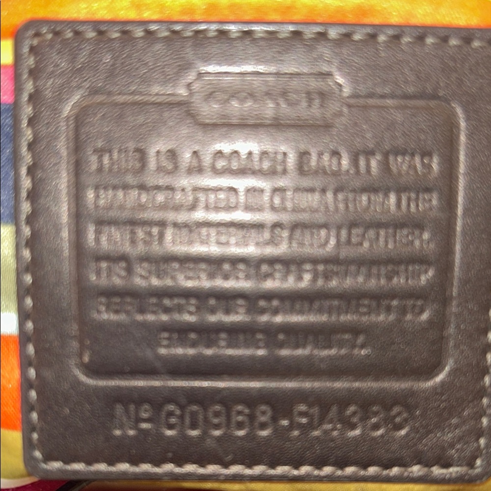 Coach Legacy Stripe Bleeker Black Leather Tote - Picture 16 of 17